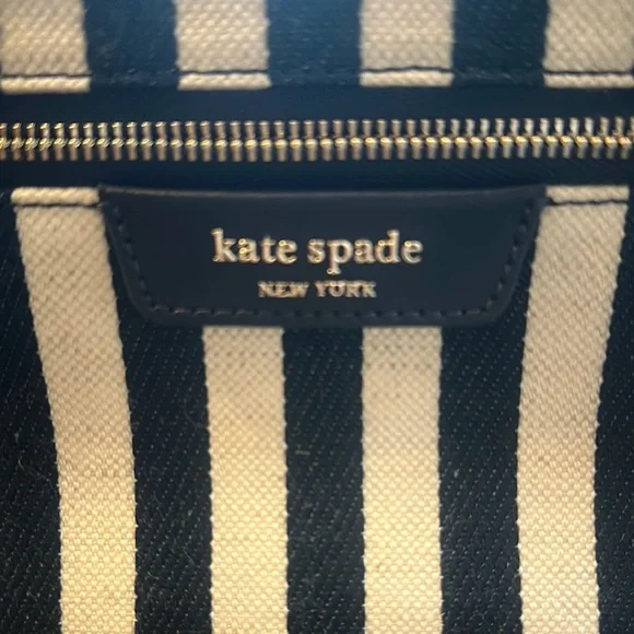 Kate Spade Black and White Striped Shoulder Bag - Picture 2 of 7